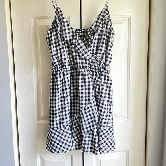 Express Black and White Checkered Mini Dress - Picture 2 of 4
